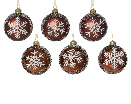 [4-071480] ***BAUBLES GLASS ESPRESSO dia8.00cm