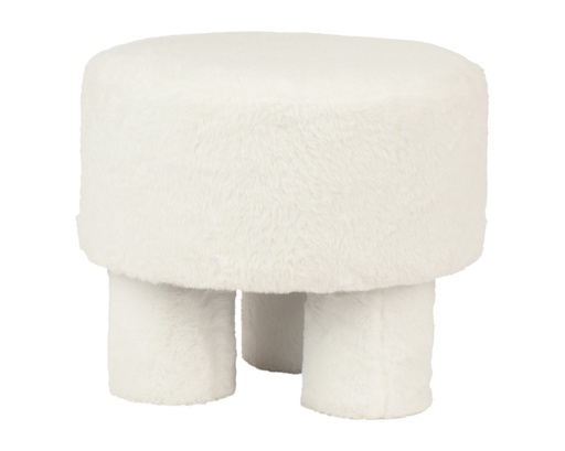 [4-201931] ***STOOL POLYESTER WHITE dia37.00-H32.00cm