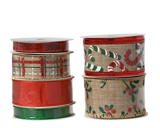 [4-201942] ***RIBBON POLYESTER ASSORTED L200.00-W3.80-H0.01cm