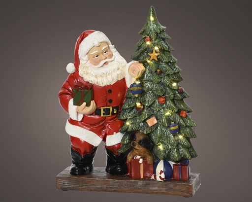 [4-487284] ***MICRO LED SANTA BO INDOOR COLOURS/WARM WHITE L8.50-W23.00-H29.00cm-12L