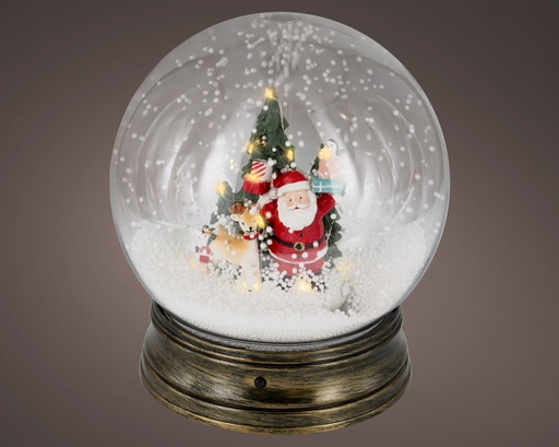 [4-488637] ***MICRO LED SNOW BLOWER BO INDOOR ANTIQUE BRASS/WARM WHITE dia20.50-H22.50cm-17L