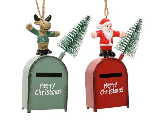 [4-512965] ***MAILBOX IRON POLY FIGURE ASSORTED L4.50-W2.50-H11.00cm