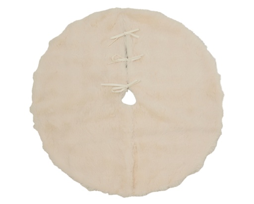 [4-513932] ***TREE SKIRT POLYESTER WHITE dia90.00-H2.00cm