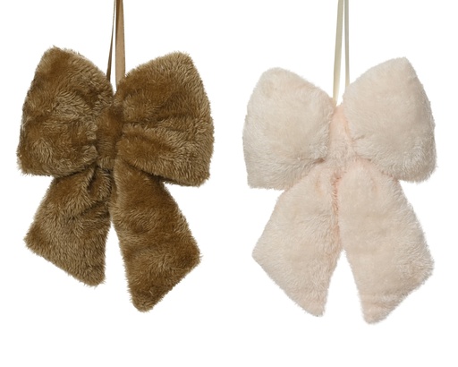 [4-537430] ***BOW ARTIFICIAL FUR ASSORTED L4.00-W11.00-H14.00cm