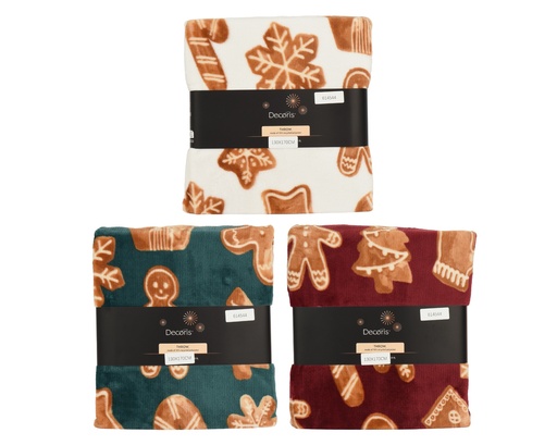 [4-614544] ***THROW POLYESTER ASSORTED L130.00-W170.00-H0.80cm