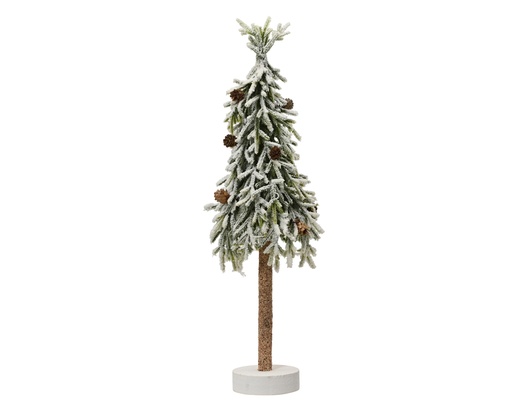 [4-689668] ***MERRY FIR MINI TREE SNOWY GREEN/WHITE dia20.00-H60.00cm