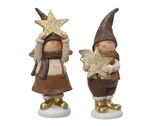 [4-703102] ***ANGEL POLYRESIN ASSORTED L8.80-W7.80-H19.00cm