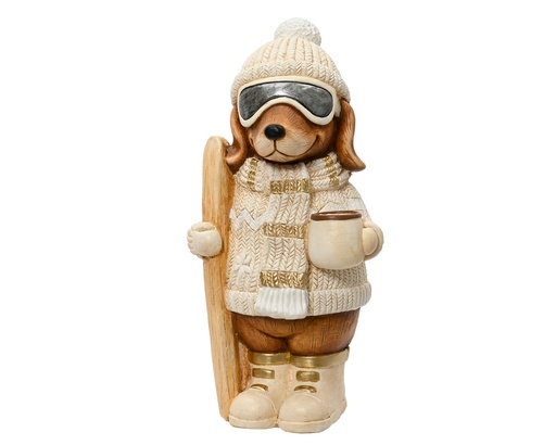 [4-703764] ***DOG MAGNESIUM CREAM/COLOUR(S) L21.00-W23.00-H44.50cm
