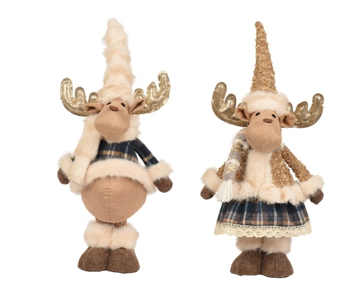 [4-704689] ***DEER POLYESTER BLUE/COLOUR(S) L20.00-W14.00-H50.00cm