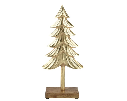 [4-708636] ***TREE ALUMINIUM GOLD L15.00-W6.00-H33.00cm