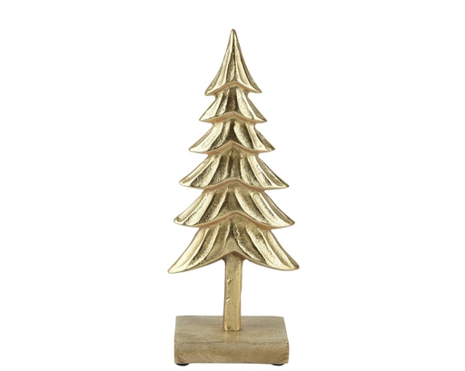 [4-708637] ***TREE ALUMINIUM GOLD L11.50-W6.00-H29.00cm