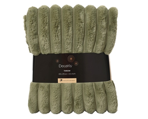 [4-729143] ***THROW POLYESTER GREEN L170.00-W130.00-H1.00cm