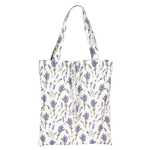 [PV-5398S-B] BOLSA DE LA COMPRA DIBUJO LAVANDA - CM38XH45