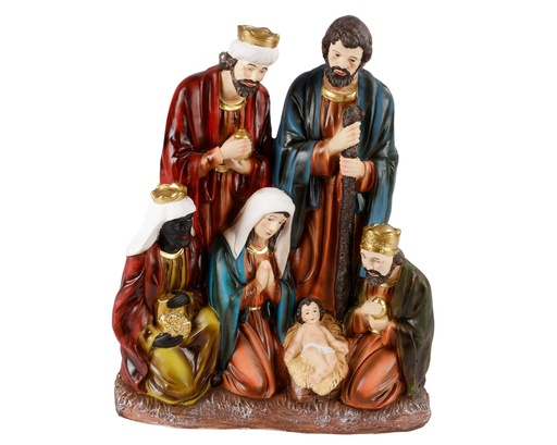 [4-591726] ***NATIVITY MAGNESIUM MULTI L23.00-W52.00-H63.50cm