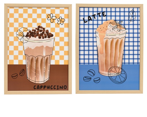[4-835370] ***WALL DECO MDF ENAMEL FINISH PS FRAME 2ASS ASSORTED L.30cm x W.1.2cm x H.40cm