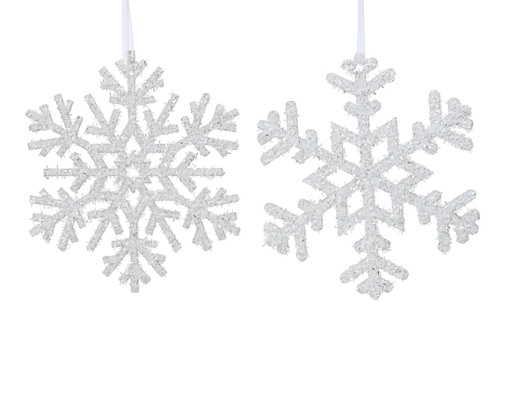 [4-516613] ***SNOWFLAKE PLYWOOD TINSEL WINTER WHITE L5.00-W30.00-H30.00cm