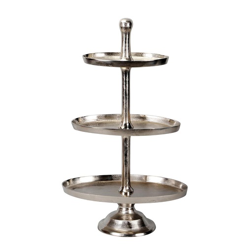 [PW-530565-000-129] ETAGERE OVAL MET PLATA 3 PISOS 60x30xH101cm