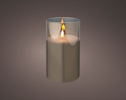 [4-485359] LED WAX CANDLE IN GLASS IND BO DIA10-H17.50CM-1L