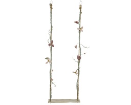 [4-550400] BALANÇOIRE EN BOIS DECORÉ - 140CM