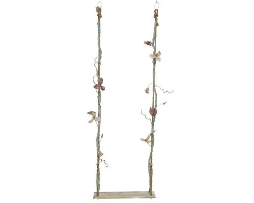 [4-550400] PLYWOOD SWING W DECO W RINGS L14-W45-H140CM