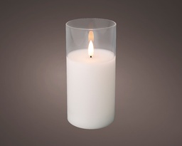 [4-485349] *C*LED WAX CANDLE IN GLASS IND BO