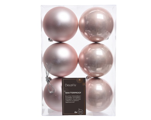 [4-022114] BOLA PLASTICO BLUSH PINK dia8.00cm