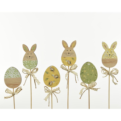 [4-803807] FIGURAS PASCUA EN PICK-2SURTIDOS-3COLORES-PRECIO UNIDAD