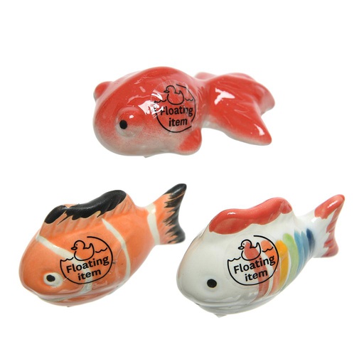 [4-823708] PEZ PORCELANA-7X5CM-3 COLORES DIFERENTES-PRECIO UNIDAD