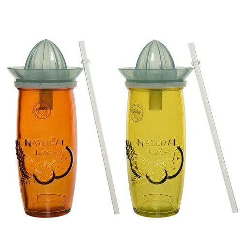 [4-825667] EXPRIMIDOR CRISTAL RECICLADO-0.55L-20X24CM-2 COLORES DIFERENTES-PRECIO UNIDAD