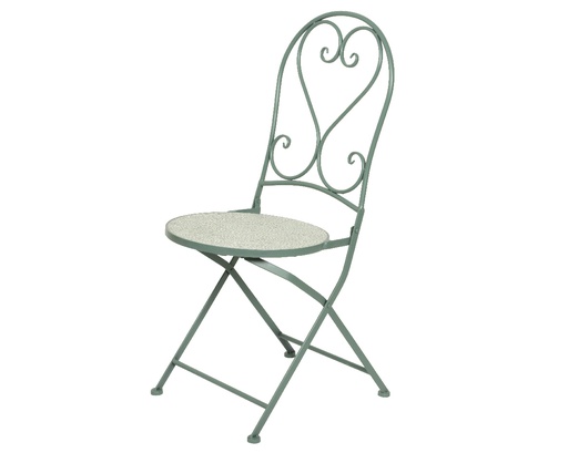 [4-841964] EZE BISTRO CHAIR IRON L39-W46.50-H93.50CM