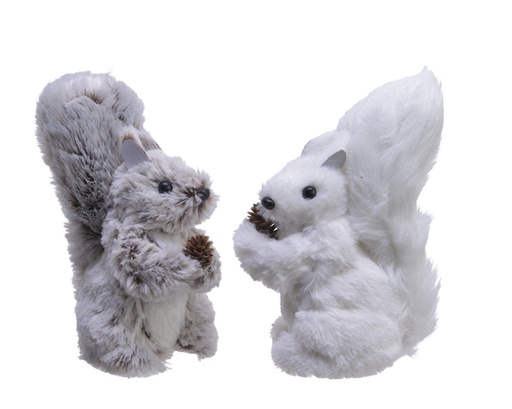 [4-457712] SQUIRREL POLYESTER L11-W21-H20CM