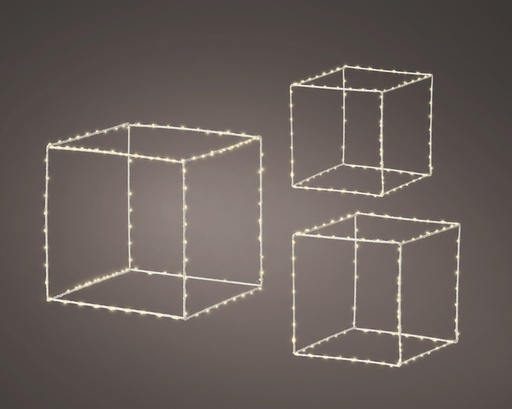 [4-496629] BOITES METALLIQUE MICRO 38CM-180LED/QUA/EXT ASSORTIMENT DE 3