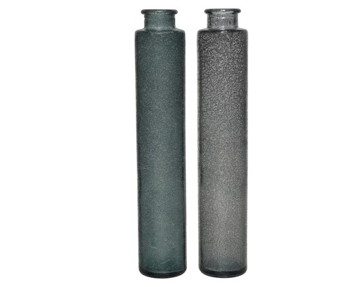 [4-647227] VASE GLASS- CRAFTED DIA6-H32CM