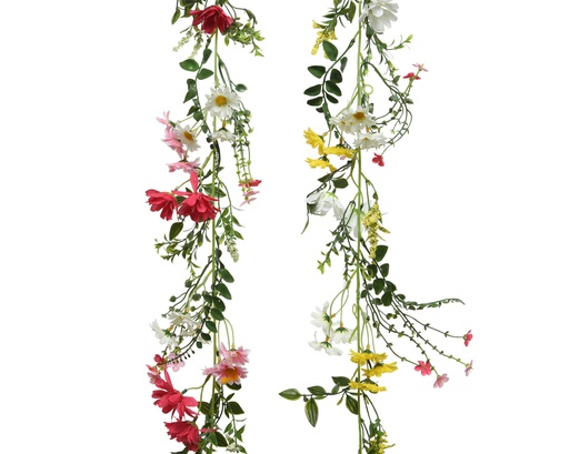 [4-800053] GUIRNALDA FLORES 180CM 2COLORES - PRECIO  UD