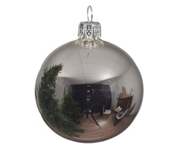 [4-113026] BOULE DE NOEL EN PLASTIQUE - ARGENT - DIA15CM