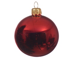 [4-113046] BOLA PLASTICO SHINY CHRISTMAS RED dia15.00cm