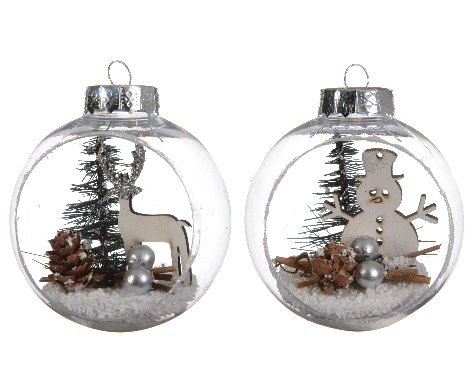 [4-027258] BAUBLE SHATTERPROOF LANDSCAPE DIA8CM