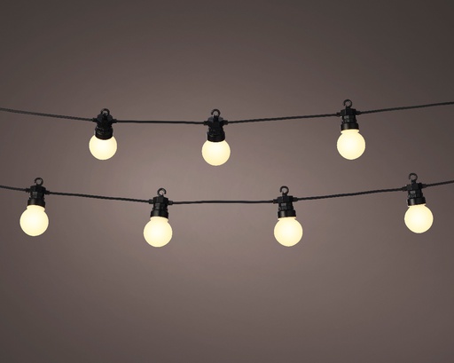 [4-490120] GUIRNALDA BOMBILLAS 950CM-20LED/CAL/EXT BASE NEGRA