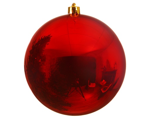 [4-022417] BOLA PLASTICO CHRISTMAS RED dia20.00cm