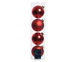 [4-141502] BOLA CRISTAL CHRISTMAS RED dia10.00cm