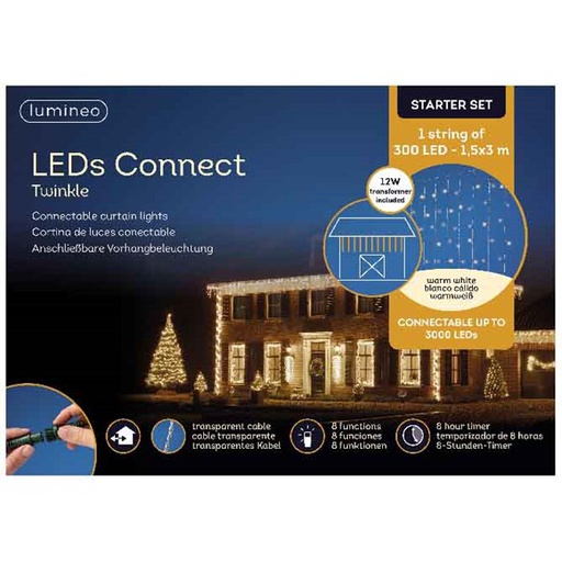 [4-495808] CORTINA TRANS 150X300CM-300LED/CAL