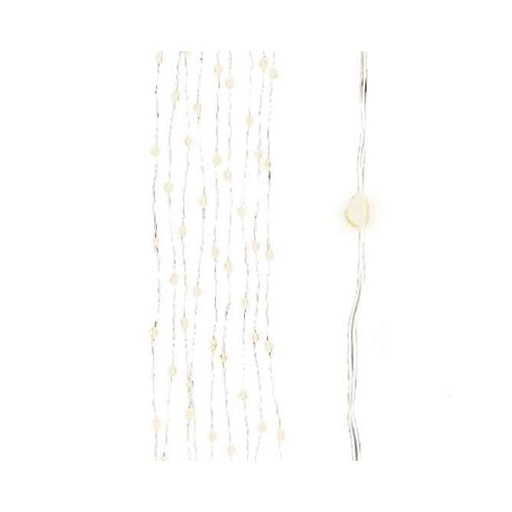 [4-482209] MANOJO MICRO PLATA 65CM-40LED/CAL/BAT/6H