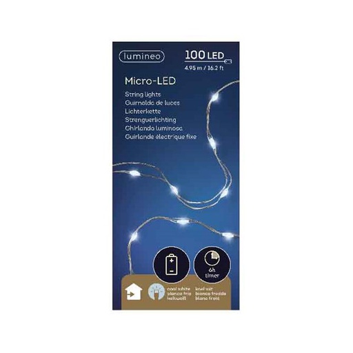 [4-483506] TIRA MICRO PLAT 495CM-100LED/FRI/BAT/6H