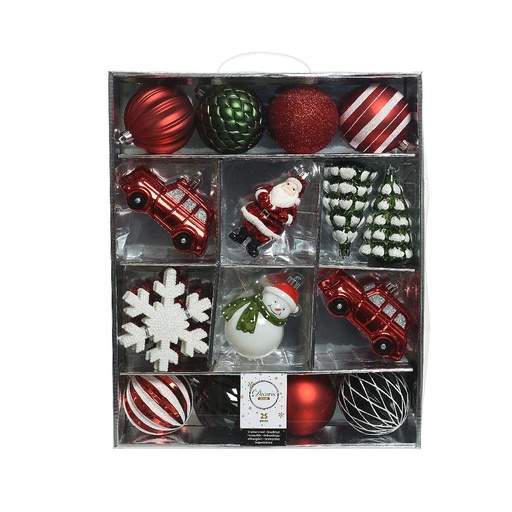 [4-029029] CAJA MIX PLAS ROJO/VERD/BLC 33X40CM S/25