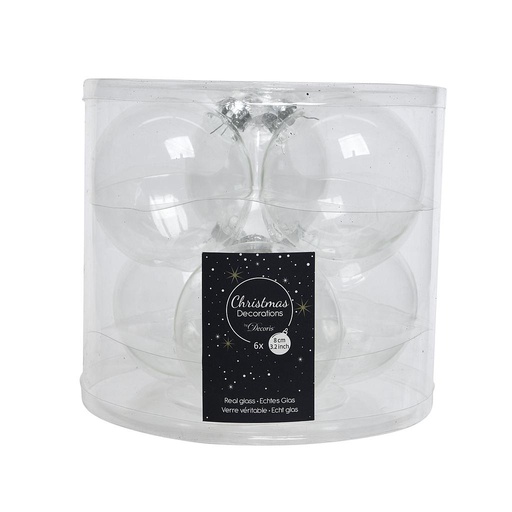 [4-140199] BOLA CRIS TRANS 80MM BRI S/6