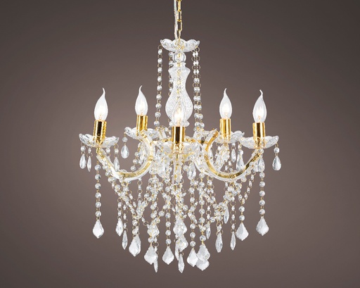[4-484214] CHANDELIER EN VERRE DIA50-H58CM-5L