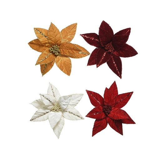 [4-629596] PONSETTIA TERCIOPELO 32X32CM 4COL UD