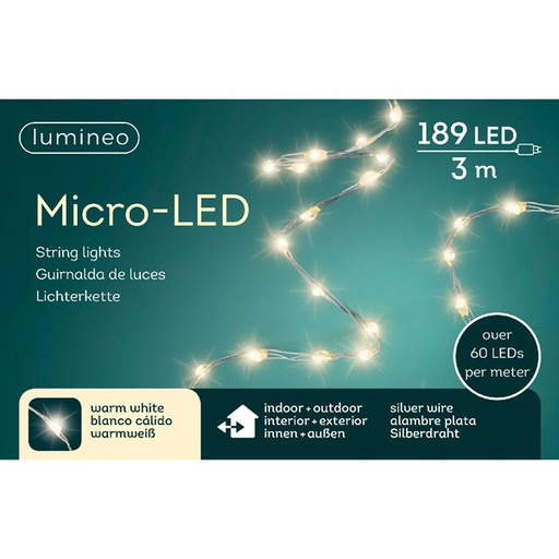[4-496889] TIRA MICRO EXTRADENSE PLAT 300CM-189LED/CAL/EXT
