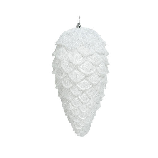[4-516028] PLC PINECONE GLITTER W HANGER DIA12-H26.50CM