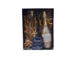 [4-120868] GL COFFRET CADEAU DE FIGURINES DE CHAMPAGNE DIA6-H12.50CM